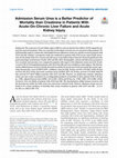 Research paper thumbnail of Admission Serum Urea is a Better Predictor of Mortality than Creatinine in Patients With Acute-On-Chronic Liver Failure and Acute Kidney Injury