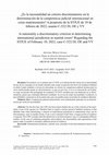 Research paper thumbnail of ¿Es la nacionalidad un criterio discriminatorio en la determinación de la competencia judicial internacional en crisis matrimoniales? A propósito de la STJUE de 10 de febrero de 2022, asunto C-522/20, OE y VY