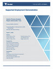 Research paper thumbnail of Supported Employment Demonstration: Interim Process Analysis Report