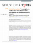 Research paper thumbnail of Author Correction: Transcriptome and functional analysis reveals hybrid vigor for oil biosynthesis in oil palm