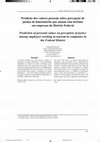 Research paper thumbnail of Predição dos valores pessoais sobre percepção de justiça de funcionários que atuam com turismo em empresas do Distrito Federal