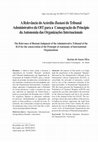 Research paper thumbnail of The Relevance of Bustani Judgment of the Administrative Tribunal of the ILO for the consecration of the Principle of Autonomy of International Organizations