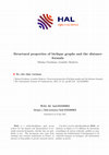 Research paper thumbnail of Structural properties of biclique graphs and the distance formula