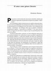 Research paper thumbnail of El amor como género literario