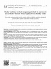 Research paper thumbnail of Ocular vestibular evoked myogenic potentials in response to air conducted stimuli: clinical application in healthy adults