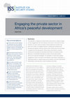 Research paper thumbnail of Engaging the Private Sector in Africa’s Peaceful Development