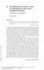 Research paper thumbnail of The silencing of women's voices in contemporary conservative evangelical churches "Crying in my wardrobe"