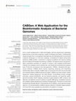 Research paper thumbnail of CABGen: A Web Application for the Bioinformatic Analysis of Bacterial Genomes