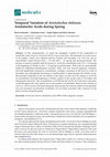 Research paper thumbnail of Temporal Variation of Aristolochia chilensis Aristolochic Acids during Spring