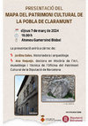 Research paper thumbnail of Presentació del Mapa de Patrimoni Cultural de la Pobla de Claramunt (La Pobla de Claramunt, 7 de març de 2024)