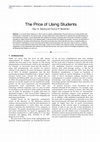 Research paper thumbnail of The Price of Using Students