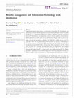 Research paper thumbnail of Benefits management and Information Technology work distribution