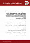 Research paper thumbnail of A reforma trabalhista no Brasil e o dever de respeito aos princípios enquanto presunções a priori para o direito: contrato intermitente e os empregados fora da linha