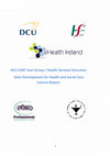 Research paper thumbnail of Data development for health and social care interim report