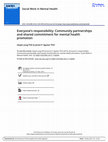 Research paper thumbnail of Everyone’s Responsibility: Community Partnerships and Shared Commitment for Mental Health Promotion