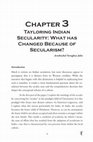 Research paper thumbnail of Tayloring Indian Secularity: What has Changed Because of Secularism?