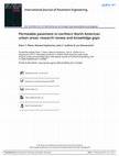 Research paper thumbnail of Permeable pavement in northern North American urban areas: research review and knowledge gaps