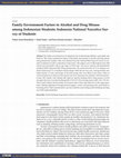 Research paper thumbnail of Family Environment Factors in Alcohol and Drug Misuse among Indonesian Students: Indonesia National Narcotics Survey of Students