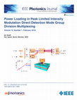 Research paper thumbnail of Power Loading in Peak Limited Intensity Modulation Direct Detection Mode Group Division Multiplexing