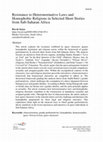 Research paper thumbnail of Resistance to heteronormative laws and homophobic religions in selected short stories from sub-Saharan Africa