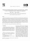 Research paper thumbnail of Temperature-dependent β-sheet formation in β-amyloid Aβ1–40 peptide in water: uncoupling β-structure folding from aggregation