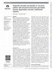 Research paper thumbnail of Polypoidal choroidal vasculopathy in Caucasian patients with presumed neovascular age-related macular degeneration and poor ranibizumab response