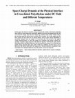 Research paper thumbnail of Space charge dynamic at the physical interface in cross-linked polyethylene under DC field