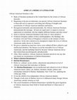 Research paper thumbnail of AFRICAN AMERICAN LITERATURE AN INTRODUCTION