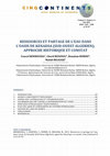 Research paper thumbnail of Ressources et partage de l'eau dans l'oasis de Kenadsa (Sud-Ouest Algerien): approche historique et constat