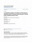 Research paper thumbnail of A longitudinal investigation of the efficacy of online expressive writing interventions for Hispanic students exposed to traumatic events: competing theories of action