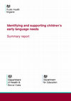 Research paper thumbnail of Identifying and Supporting Children’s Early Language Needs