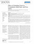 Research paper thumbnail of Effect of cobedding twins on coregulation, infant state, and twin safety