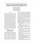 Research paper thumbnail of Findings from the Florida Artificial Intelligence Research Symposium (FLAIRS) Knowledge Management Track