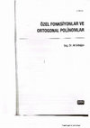 Research paper thumbnail of Özel Fonksiyonlar ve Ortogonal Polinomlar