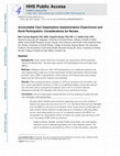 Research paper thumbnail of Accountable Care Organization Implementation Experiences and Rural Participation