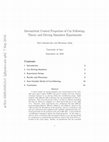 Research paper thumbnail of Intermittent Control Properties of Car Following: Theory and Driving Simulator Experiments