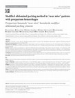 Research paper thumbnail of Modified abdominal packing method in “near miss” patients with postpartum hemorrhages