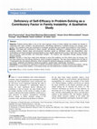 Research paper thumbnail of Deficiency of Self-Efficacy in Problem-Solving as a Contributory Factor in Family Instability: A Qualitative Study