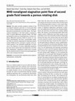 Research paper thumbnail of MHD nonaligned stagnation point flow of second grade fluid towards a porous rotating disk