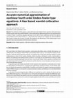 Research paper thumbnail of Accurate numerical approximation of nonlinear fourth order Emden-Fowler type equations: A Haar based wavelet-collocation approach