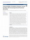 Research paper thumbnail of Transmissibility of epidemic diseases caused by delay with local proportional fractional derivative