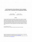 Research paper thumbnail of Is the Proposed East African Monetary Union an Optimal Currency Area? A Structural Vector Autoregression Analysis