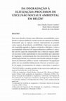 Research paper thumbnail of Da Degradação À Elitização: Processos De Exclusão Social e Ambiental Em Belém