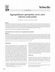 Research paper thumbnail of Aggregatibacter aphrophilus aortic valve infective endocarditis