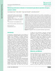 Research paper thumbnail of Monitoring performance indicators of mechanized agricultural operations through a systemic method