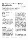 Research paper thumbnail of Effect of temperature on the mechanism of retention of fullerenes in liquid chromatography using various alkyl bonded stationary phases