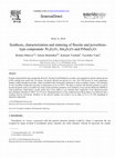 Research paper thumbnail of Synthesis, characterization and sintering of fluorite and pyrochlore-type compounds: Pr2Zr2O7, Sm2Zr2O7 and PrSmZr2O7