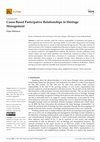 Research paper thumbnail of Cause-Based Participative Relationships in Heritage Management