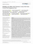 Research paper thumbnail of Reliability and validity of the Vietnamese version of the 9‐item Utrecht Work Engagement Scale