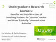 Research paper thumbnail of Undergraduate Research Journals: Benefits and Good Practices of Involving Students in Content Creation and Other Scholarly Communication Activities